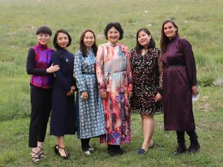 The UNFPA team working on gender-based violence in Mongolia.