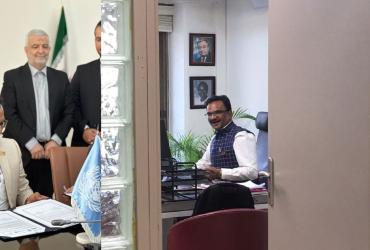 Dr. Sathya Doraiswamy (sitting), is the Chief of the Operational Support and Quality Assurance Branch at the Policy and Strategy Division of UNFPA. He also served as UNFPA Representative in the Islamic Republic of Iran.