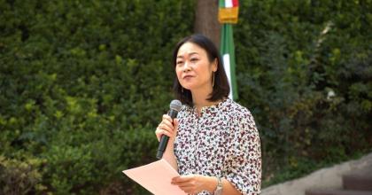 UNV Deputy Executive Coordinator Kyoko Yokosuka addressing International Volunteer Day celebrations in Mexico City, Mexico, on 5 December 2022. 