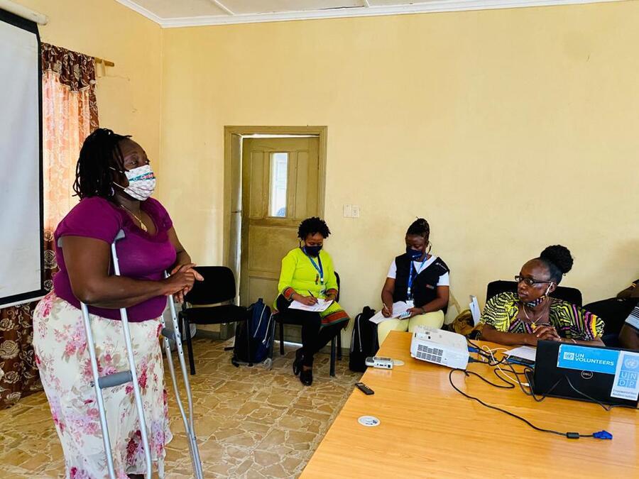 UNV Liberia conducting activities for persons with disabilities