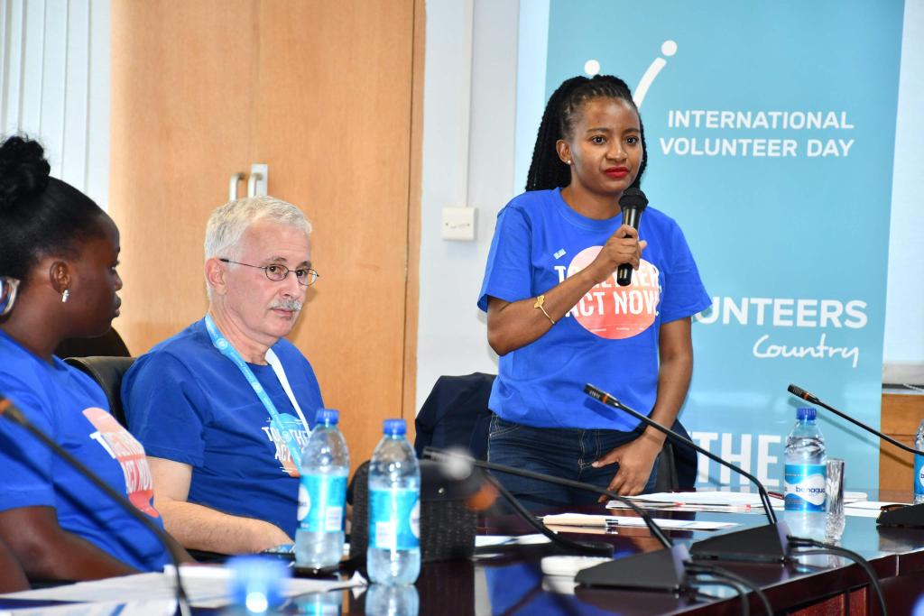 UN Volunteers in Botswana, during IVD 2022 celebration event - a dialogue session on volunteerism between UN entities, volunteer organizations, Botswana National Council and University students in the country, hosted by UNDP Botswana and UNV South Africa. 