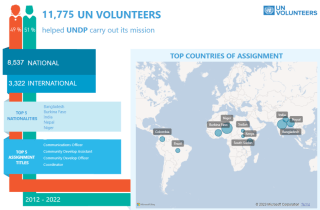 UN Volunteers serving with UNDP