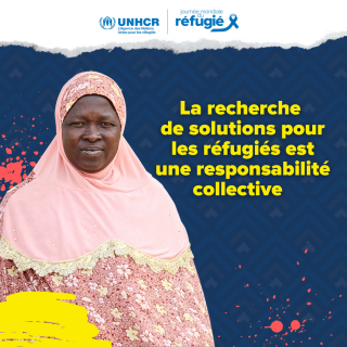 A social media post created in French by Online Volunteers to raise awareness of the rights of refugees in Niger.
