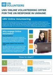 UNV Online Volunteering Offer for the UN response in Ukraine