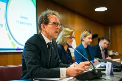 Jason Pronyk, Regional Manager of the UNV programme in the Arab States, Europe and CIS, Monika Linn, Principal Adviser of the UNECE, and Professor Cécile Aptel, Director of Policy, Strategy and Knowledge Department at the IFRC, delivered opening remarks for the Consultation