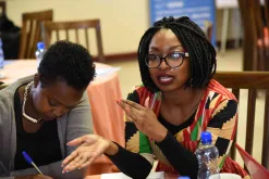 Mphanda Kabwazi, UN Volunteer Disaster Risk Management Specialist in Malawi, participating in the Capacity Development Learning Facility in Kenya. Mphanda works with policy issues on disaster risk management as well as with communities, making them more resilient toward climate shocks.
