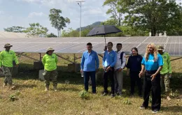 Serena Bashal (front row-first from right) during the solar power technician training programme in the Siem Reap province, Cambodia.
