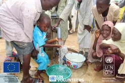 Borehole rehabilitated by Community Volunteers in Adamawa State, North-East Nigeria.