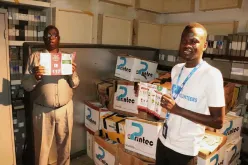 Eric Nduwimana (right) is a UN Volunteer Covid-19 Response Programme Assistant at the Global Fund Project Unit of UNDP in Burundi.