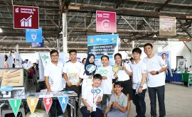 Developing youth volunteer skills for increased employability through the UNV-IBSA Fund project in Cambodia.