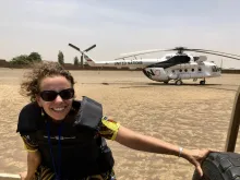 Celine Rehring (Germany) is a former UN Volunteer Judicial Affairs Officer with MINUSCA. She then moved on to a position as Judicial Affairs Officer with MINUSMA, where this photo was taken in 2019.