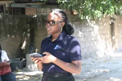 Vanessa Akibate, UN Volunteer Communications Specialist, UNDP Zambia while documenting community stories in Zambia