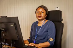 Laetitia Furaha, UN Volunteer with MONUSCO at the Office for Victims' Rights in Goma.