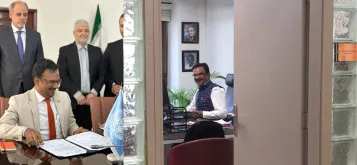 Dr. Sathya Doraiswamy (sitting), is the Chief of the Operational Support and Quality Assurance Branch at the Policy and Strategy Division of UNFPA. He also served as UNFPA Representative in the Islamic Republic of Iran.