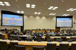 Toily Kurbanov, Executive Coordinator of United Nations Volunteers presented the 2023 Annual Report of the Administrator at the Executive Board meeting in New York on 6 June 2024.