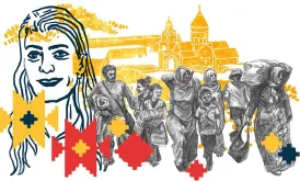 Elsie Aroyan changing the lives of others like her, an illustration by Bureau Verstak.