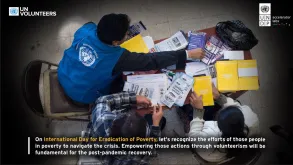 UN Volunteer on service