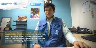 Antonio Palma, VNU ayant un handicap visuel, assistant en communication pour le Bureau du Coordonnateur résident au Guatemala.
