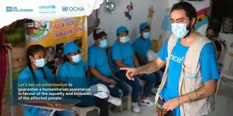 UN Volunteer on service