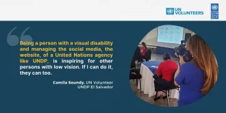 Camila García Soundy, UN Volunteer on service