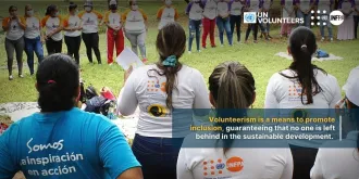 UN Volunteers and UNFPA in service