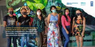 Voluntaria ONU en servicio