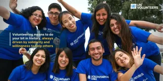 UN Volunteers in service
