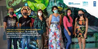 UN Volunteer on service