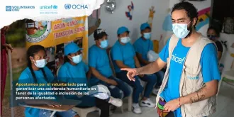 Voluntario ONU en servicio.