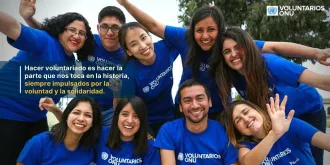 Voluntarios y Voluntarias ONU en servicio.