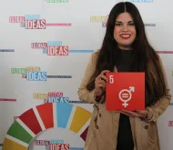 UN Online Volunteer Karol Alejandra Arámbula Carrillo at the Global Festival of Ideas for Sustainable Development that took place in Bonn in March 2017.