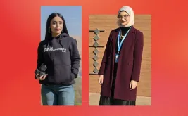 UN Volunteers, Shahad Butrus Bulbul (left) and Daniah Al-Najafi (right) serve with UNICEF in Iraq.