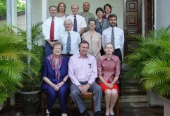 Former UN Volunteer Alexandra Solovieva (Russian Federation, front row, left) with the team of the Resident Coordinators Office, Lao PDR.