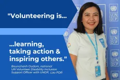 Bounchanh Oudom, Volontaire ONU nationale chargée du soutien à lʼintégration des personnes handicapées au sein du PNUD en RDP lao.