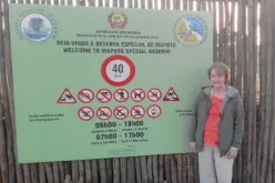 Online volunteer Laurel Boland at the Maputo Special Reserve in Mozambique in 2019 © Laurel Boland