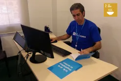 UN Volunteer Logistics Officer Bashar Shehadeh, from Damascus, Syria, serves with the WFP in Lebanon, checking shipping documents and liaising with suppliers, authorities and custom agents along the Lebanese and Syrian borders.