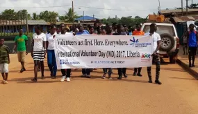 IVD celebration in Zwedru City, Liberia.