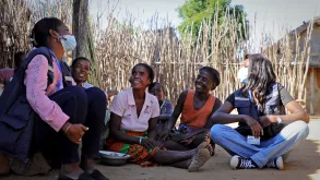 UN Volunteers identify and raise awareness of communities on vaccination campaigns and nutrition requirements.
