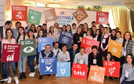 Participants in the National SDGs Youth Consultation workshop in the Republic of Moldova, April 2019.