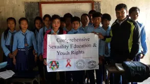 A Live2Luv volunteer equips youth with the knowledge, skills and competencies to protect themselves from HIV and other sexually transmitted infections through a school-based event.