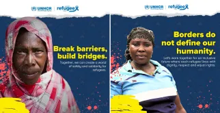 Examples of social media posts created by Online Volunteers to highlight the rights of refugees in Niger.