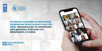 UN Volunteers on a virtual training with civil society volunteers