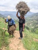Dalida Uguyeneza (right) with Mukamusoni, a local elder in Muduha village in the Northern Province of Rwanda. This photo was taken during Dalida's volunteering as a mindset change facilitator to help rural communities.