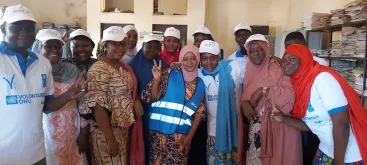 UN community Volunteers digitize important justice documents at the High Court of Niamey