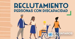 El programa VNU está reclutando a 50 personas con discapacidad para que presten servicio como Voluntarios y Voluntarias de las Naciones Unidas en 37 países.