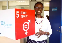 Sarah Anyoti (Canada), Regional Portfolio Manager at the United Nations Volunteers (UNV) programme East and Southern Africa Regional Office