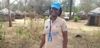 UN Volunteer Okwa Morphy from Nigeria, serving with the UN Mission in South Sudan (UNMISS).