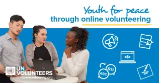 Youth for peace through online volunteering.