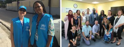 UNHCR Trinidad and Tobago team with UNHCR Assistant High Commissioner and mission representatives.
