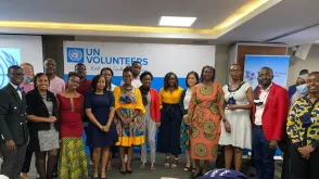 A team from UNV during the Kenya national Volunteer of the Year Awards 2021